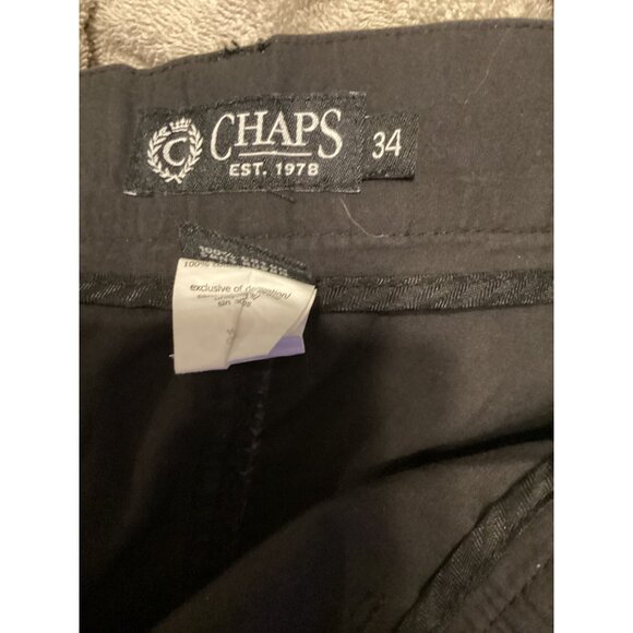 Chaps Mens Black Cargo Shorts 34 *100% Cotton Made In India Durable Design*NWT - Picture 6 of 8